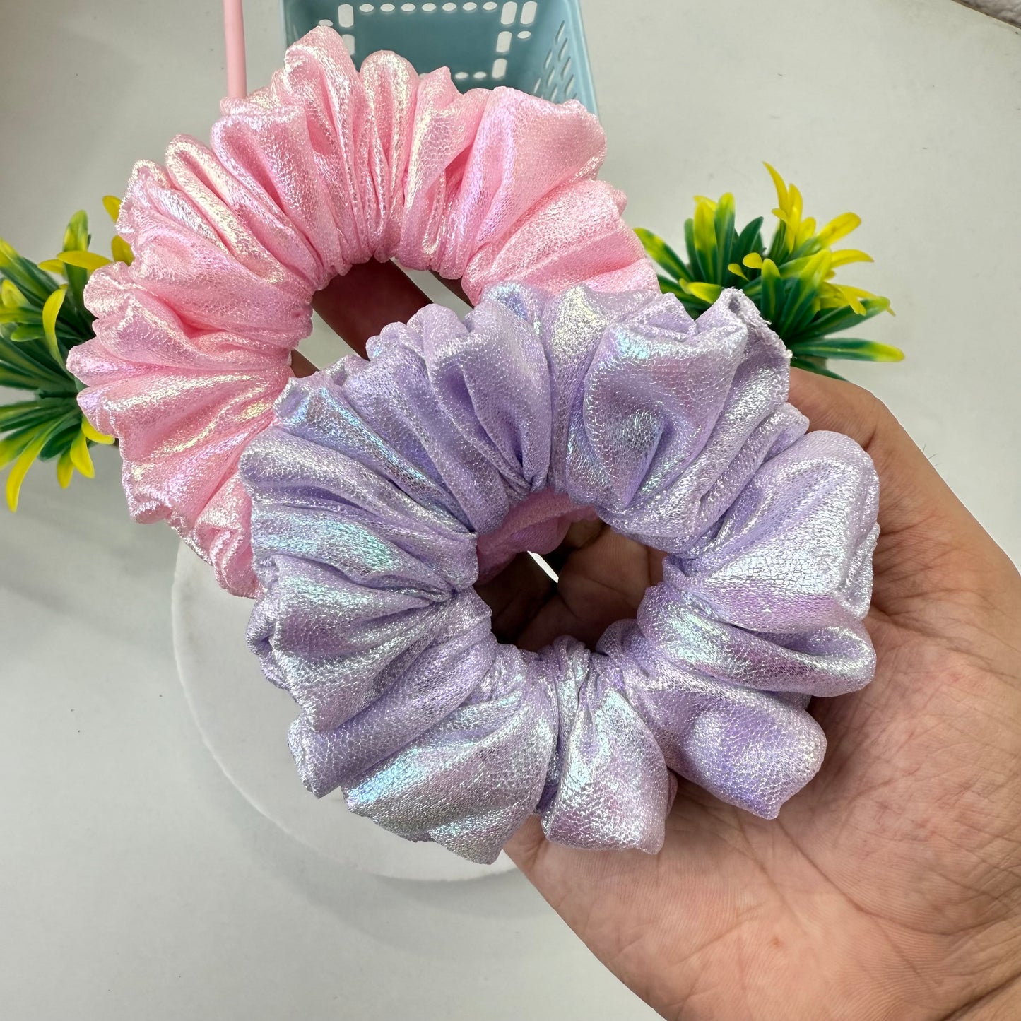 Set of 2 - Holographic Scrunchies