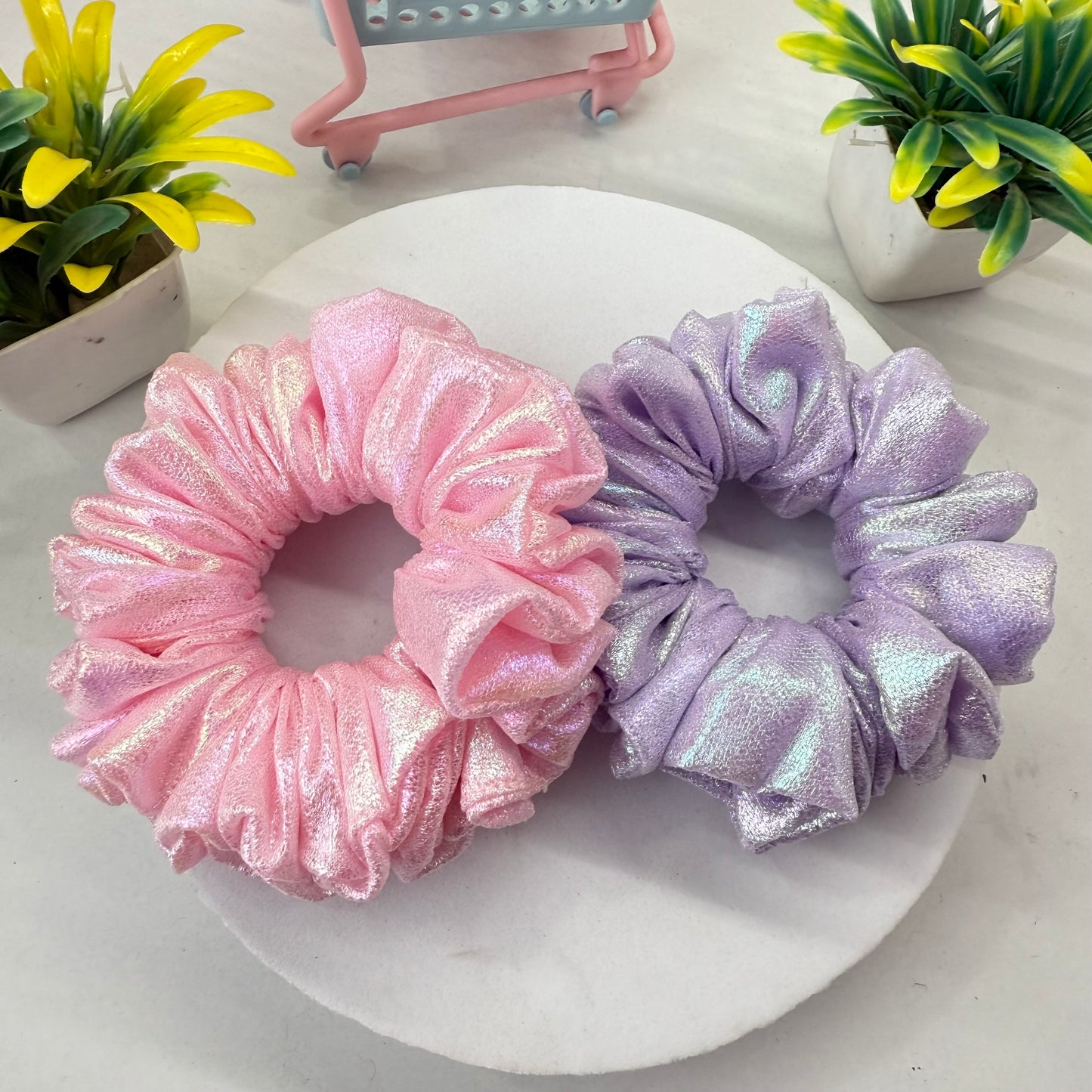 Set of 2 - Holographic Scrunchies