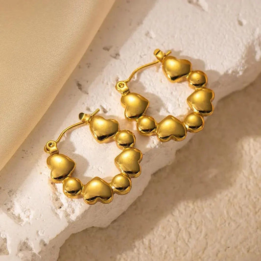 Charming Drop Hoops Earrings