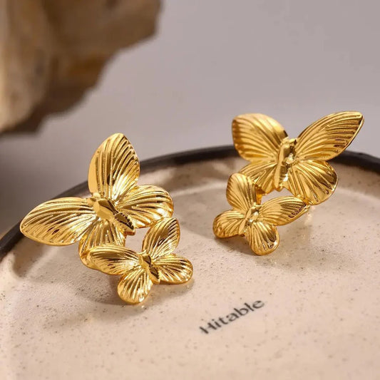 Dual Butterfly Earrings
