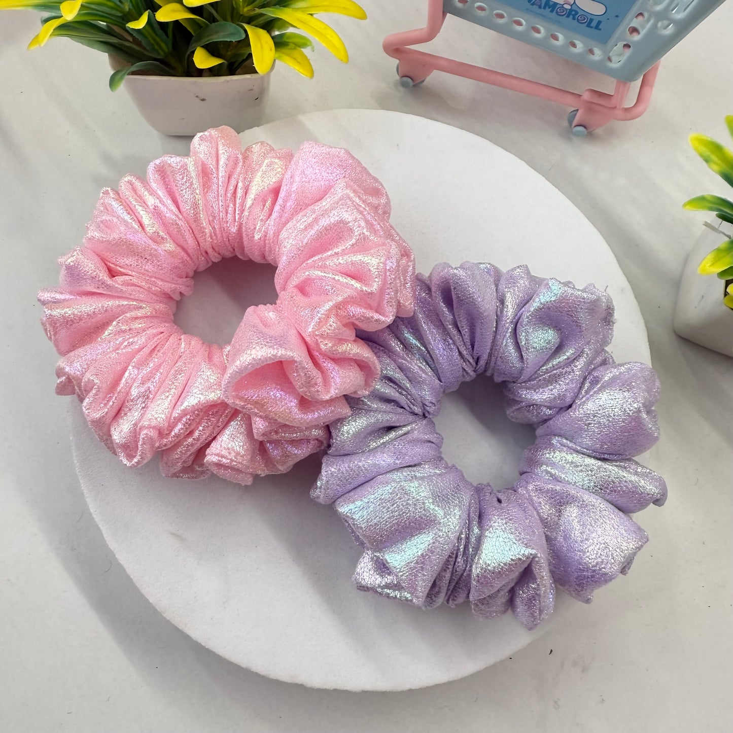 Set of 2 - Holographic Scrunchies