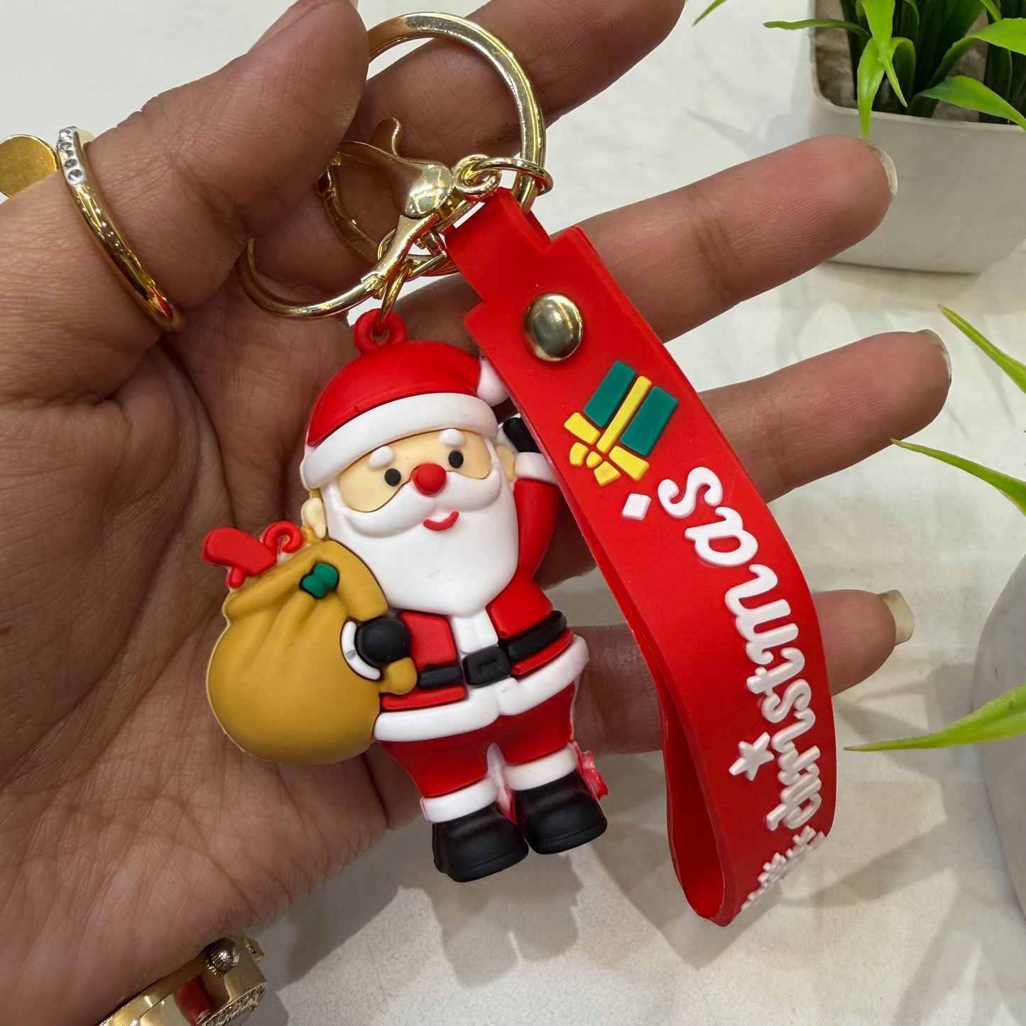 Santa keychain