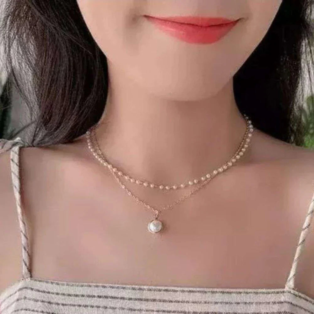 Perky Pearl Layered Necklace