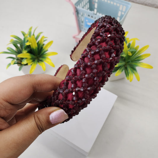 Wide Crystal Satin Headband