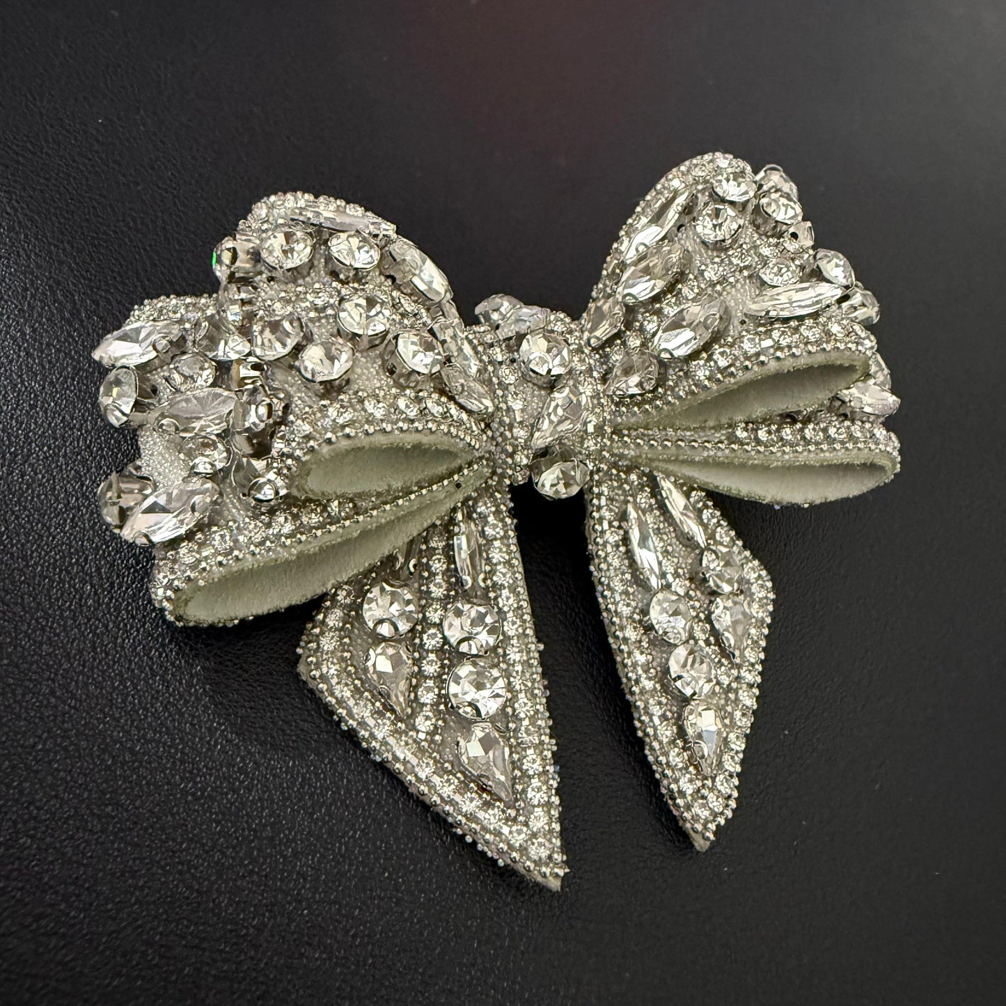 RhineStone Bow - Silver