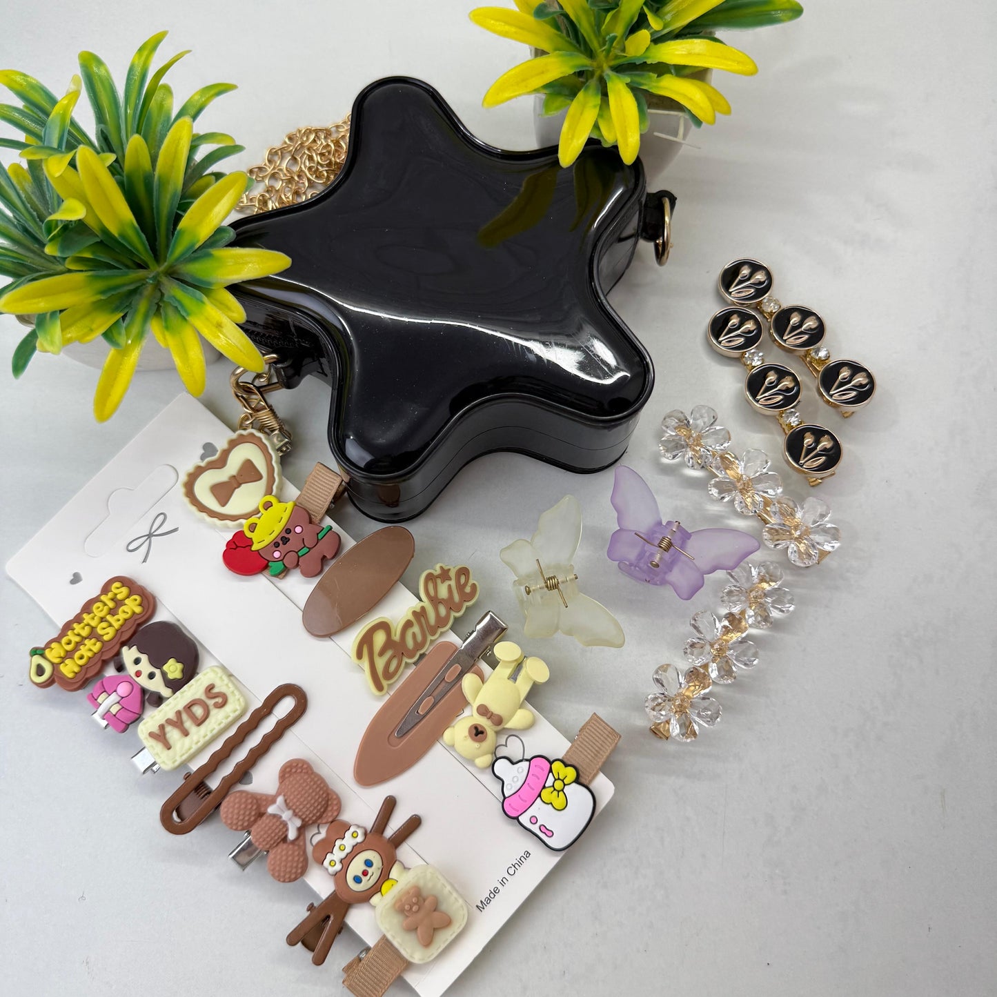 Cute Hamper with Bag - Black