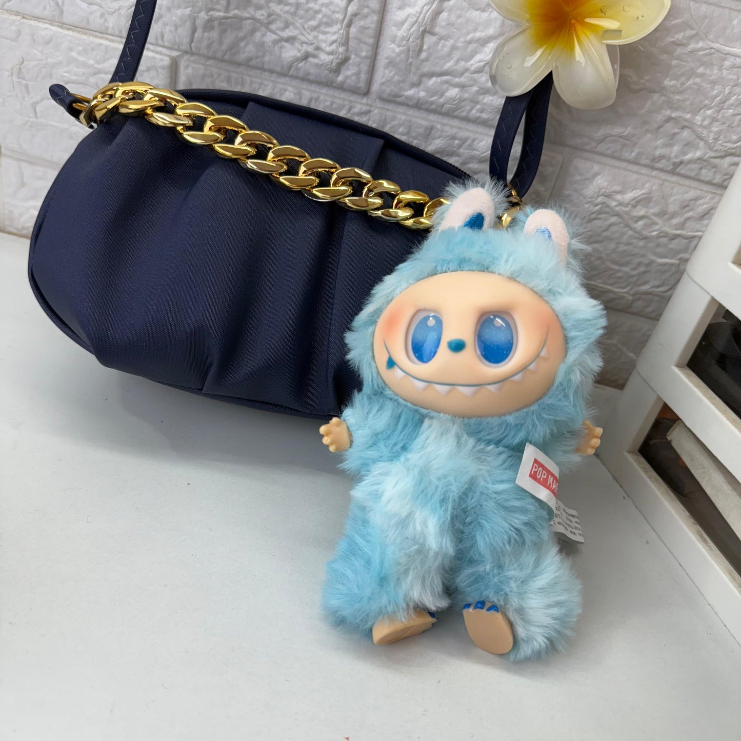 Blue Labubu with Bag