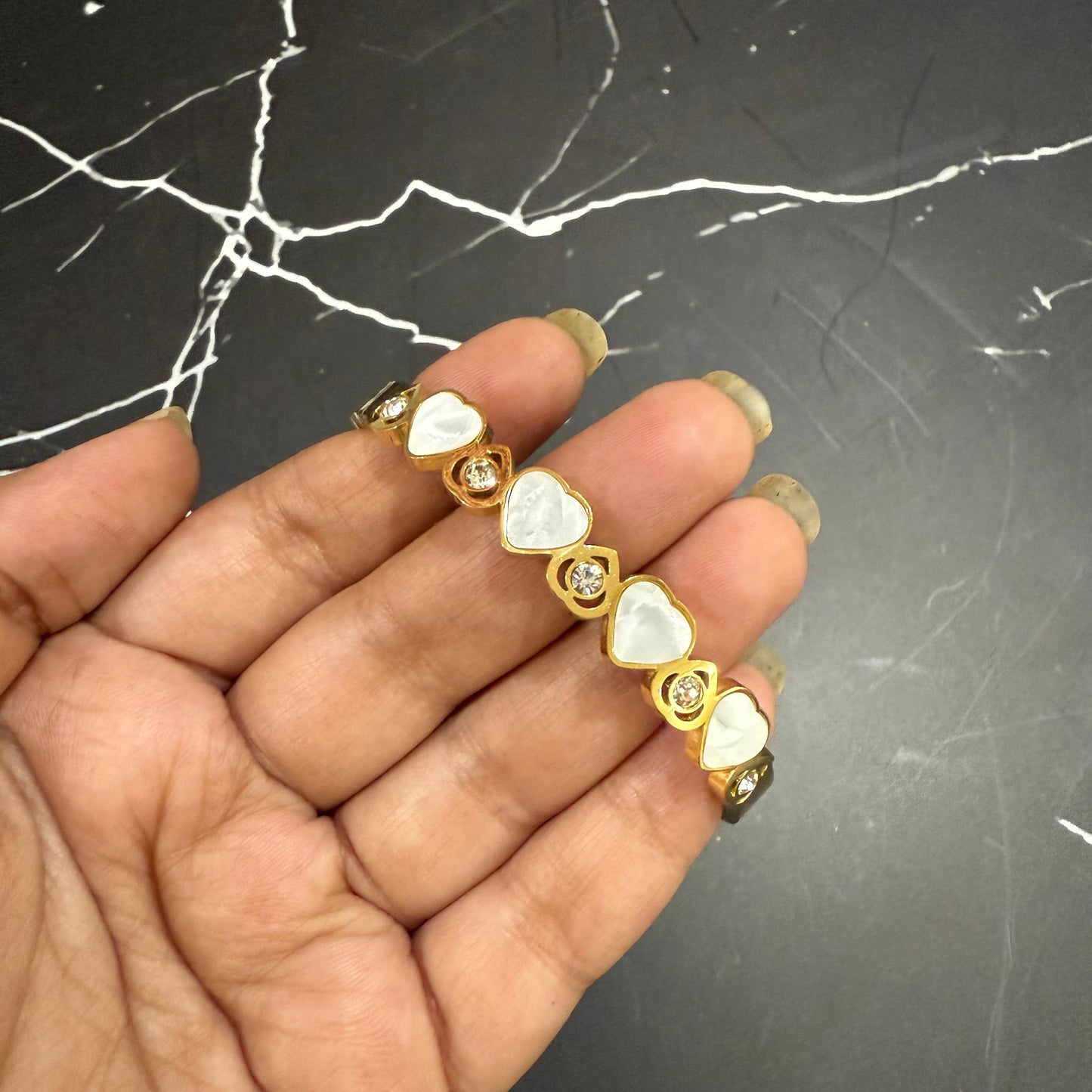 Anti-Tarnish Heart Bracelet