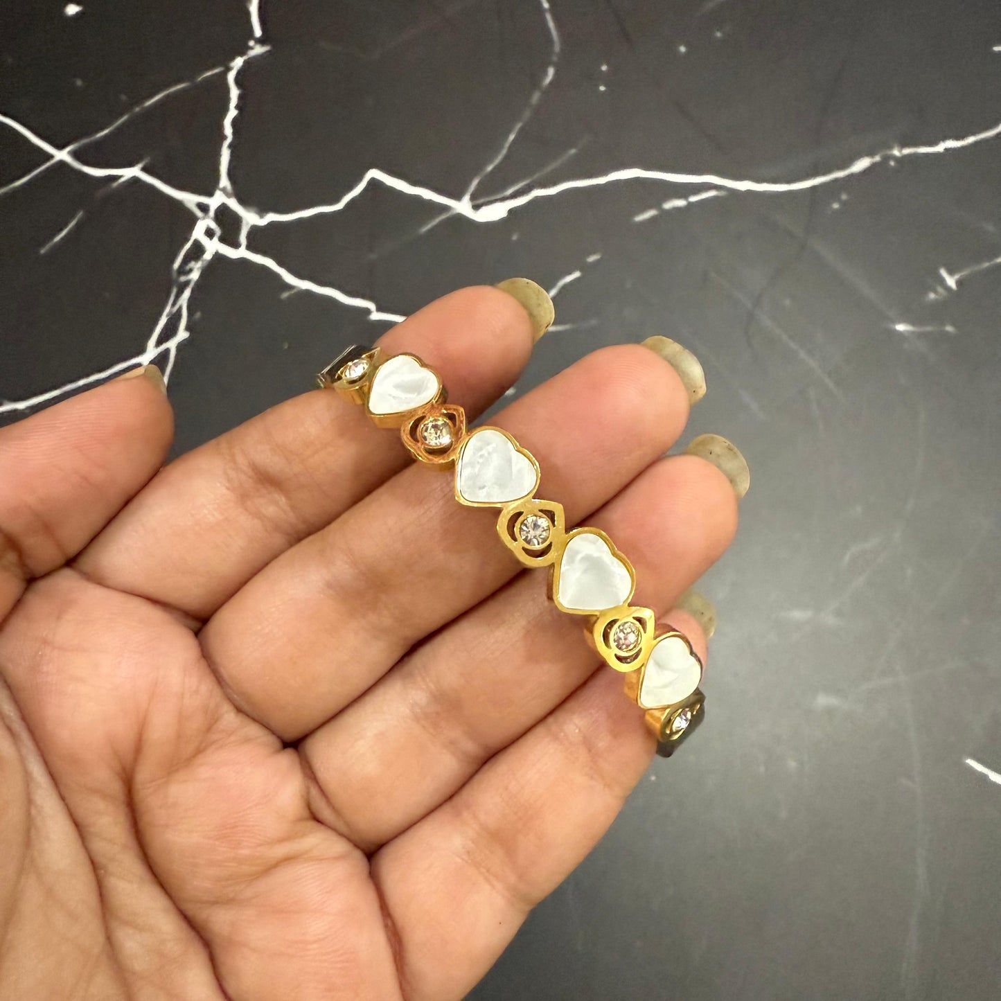 Anti-Tarnish Heart Bracelet