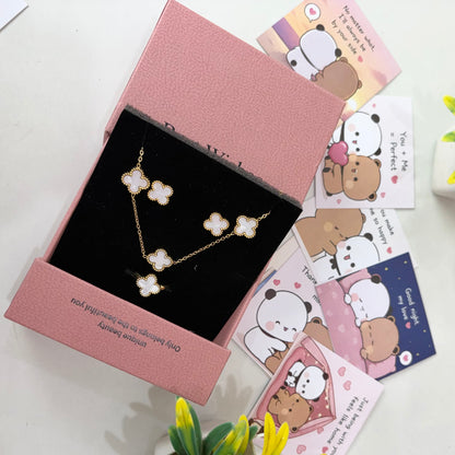 Jewellery Set with Ring ( Clover )