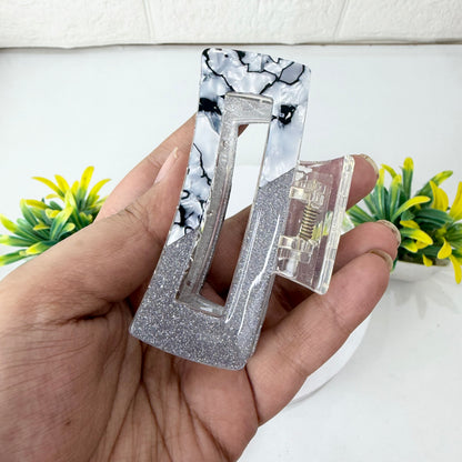Glossy Rectangle Hairclaw - Xl