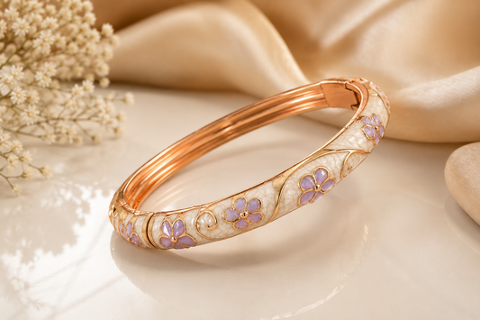 Enamel Bangle Floral