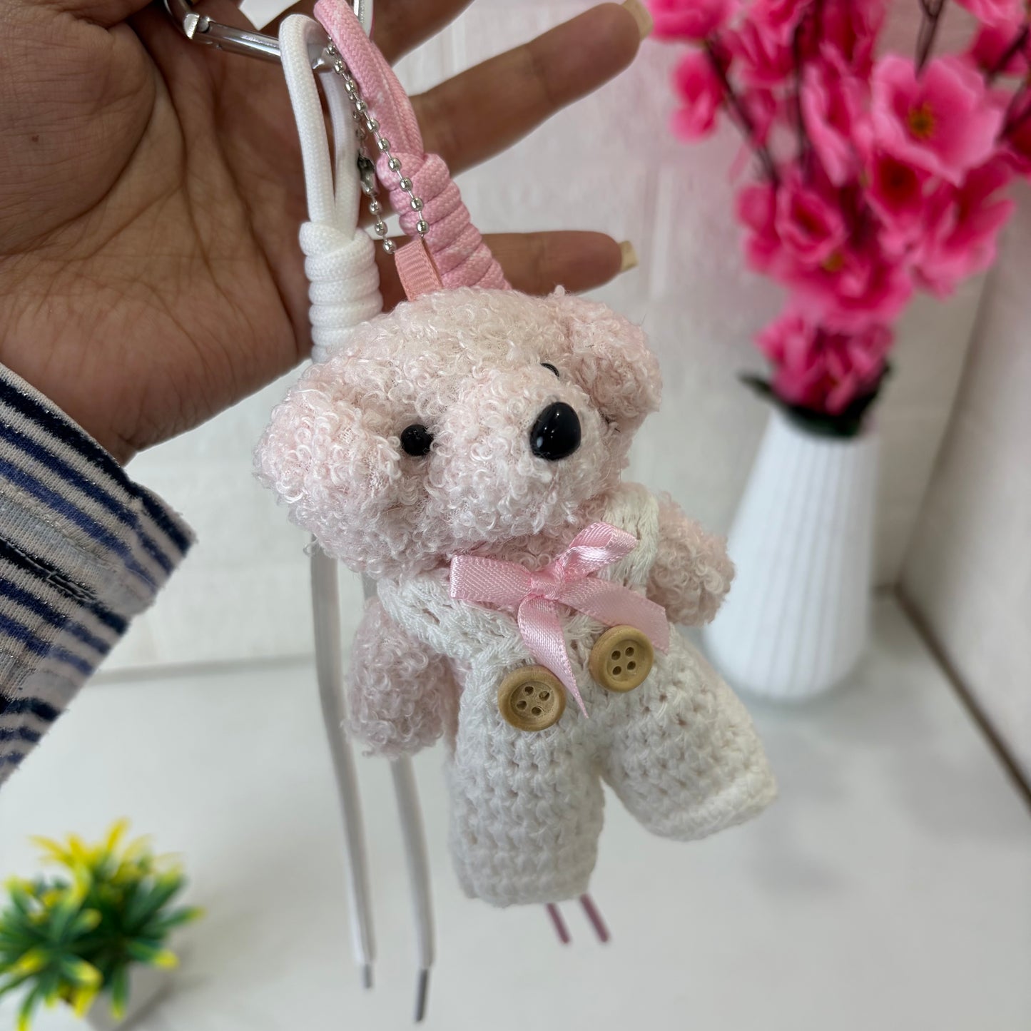 Cute Pink Teddy Bag Charm