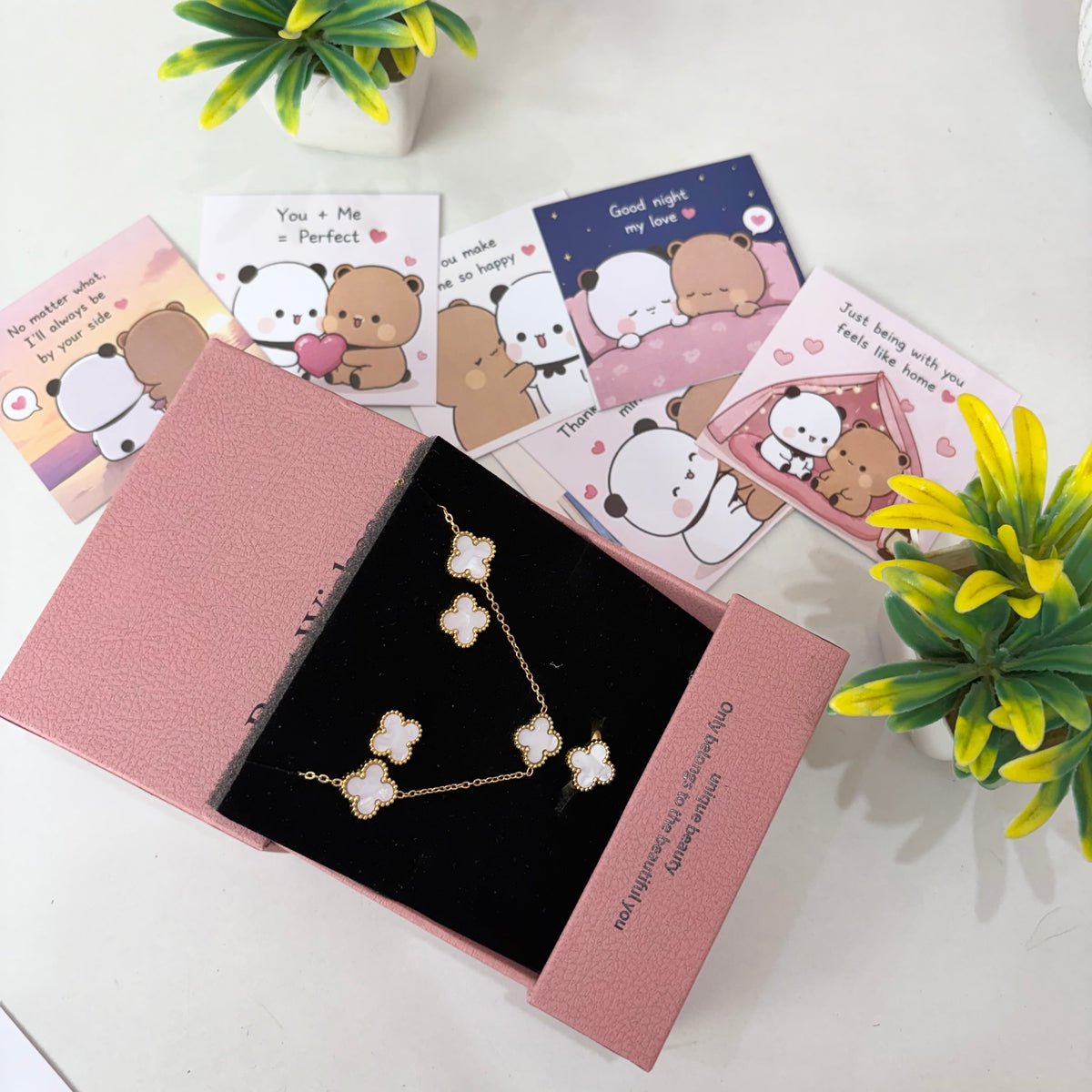 Jewellery Set with Ring ( Clover )