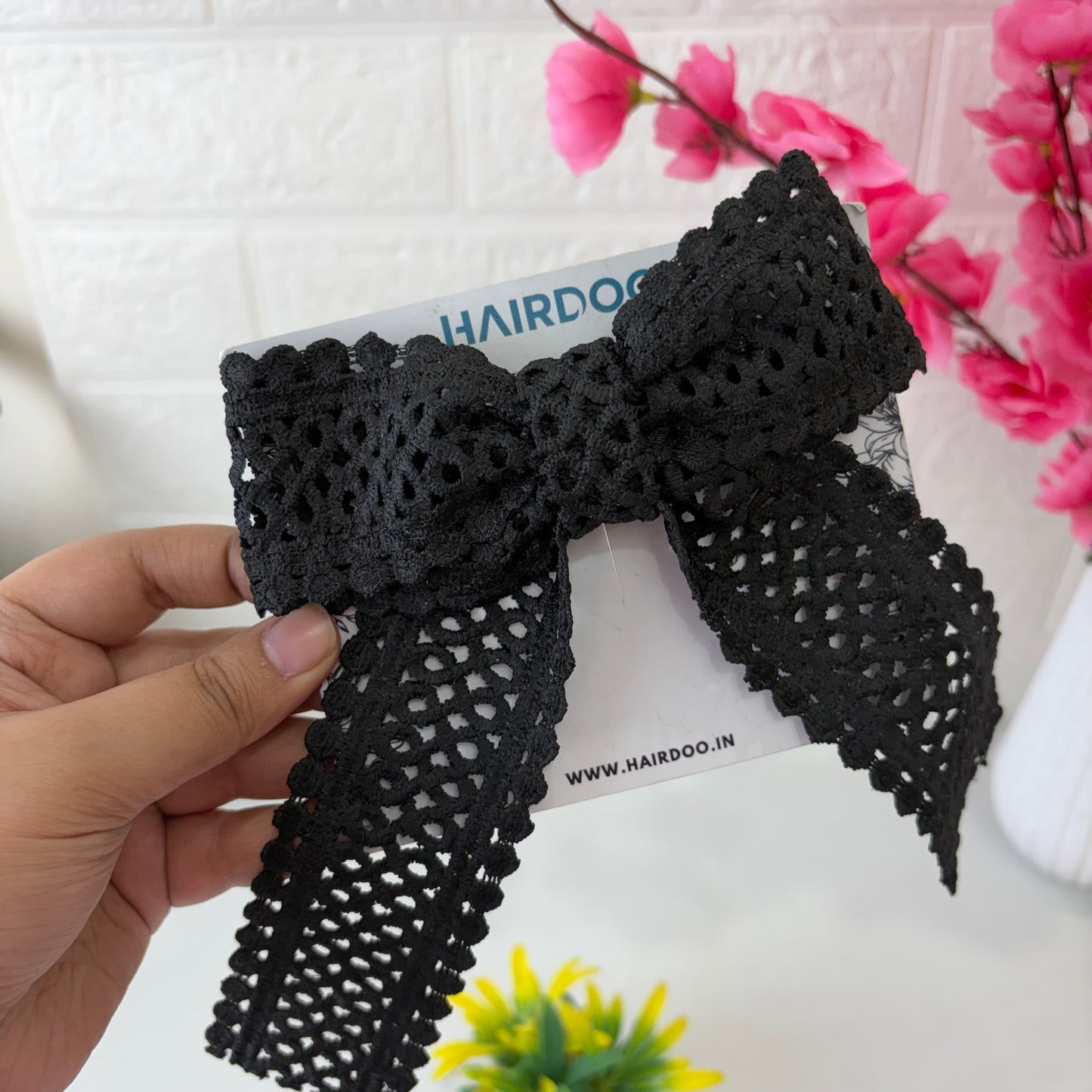 Lace Black Bow