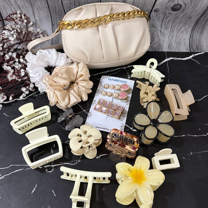 Cute Cream Hamper ( with HandBag )