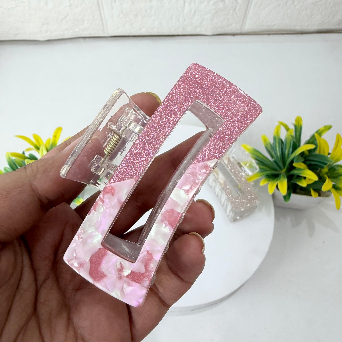 Glossy Rectangle Hairclaw - Xl