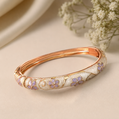 Enamel Bangle Floral