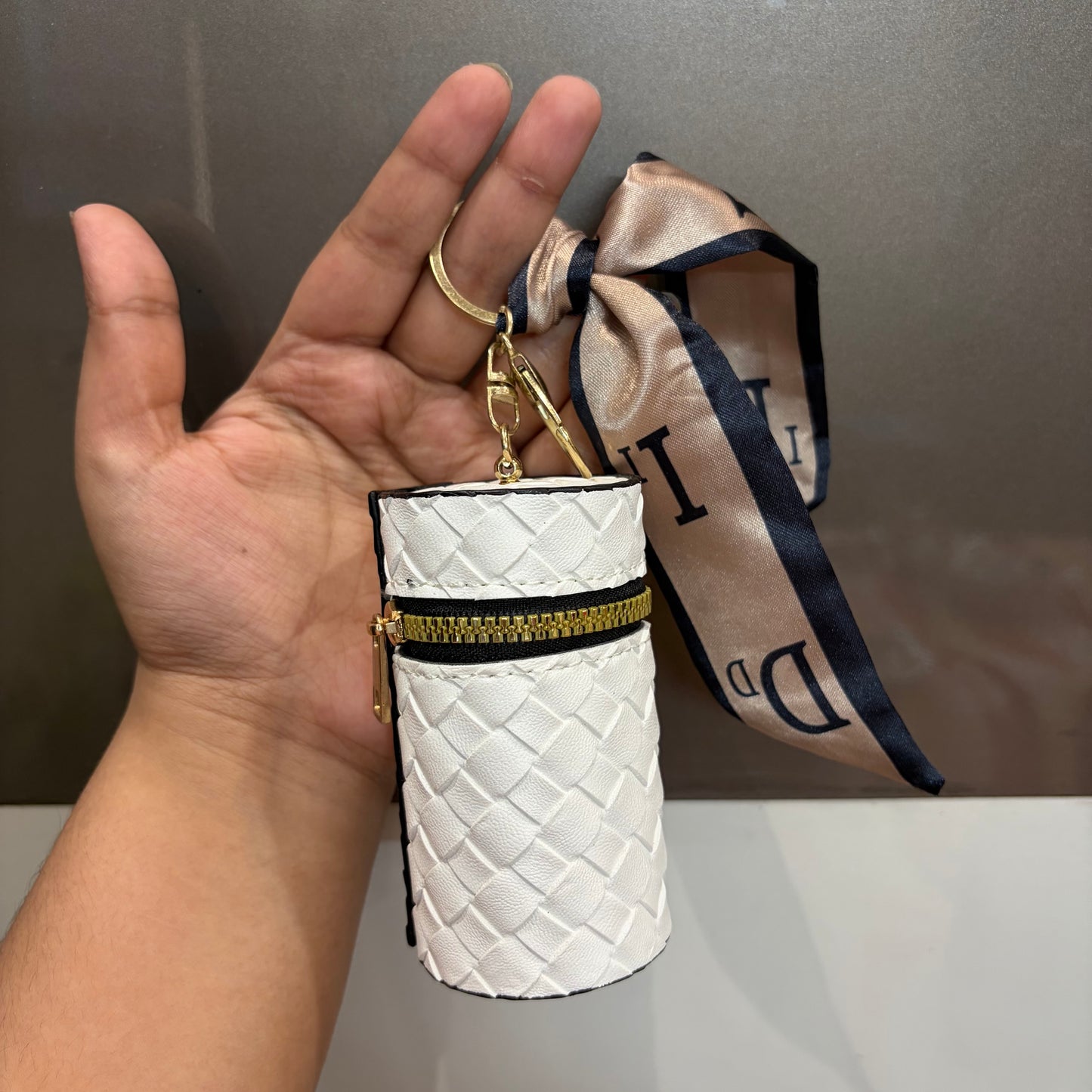 Tube Bag Charm (White)