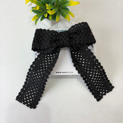 Lace Black Bow
