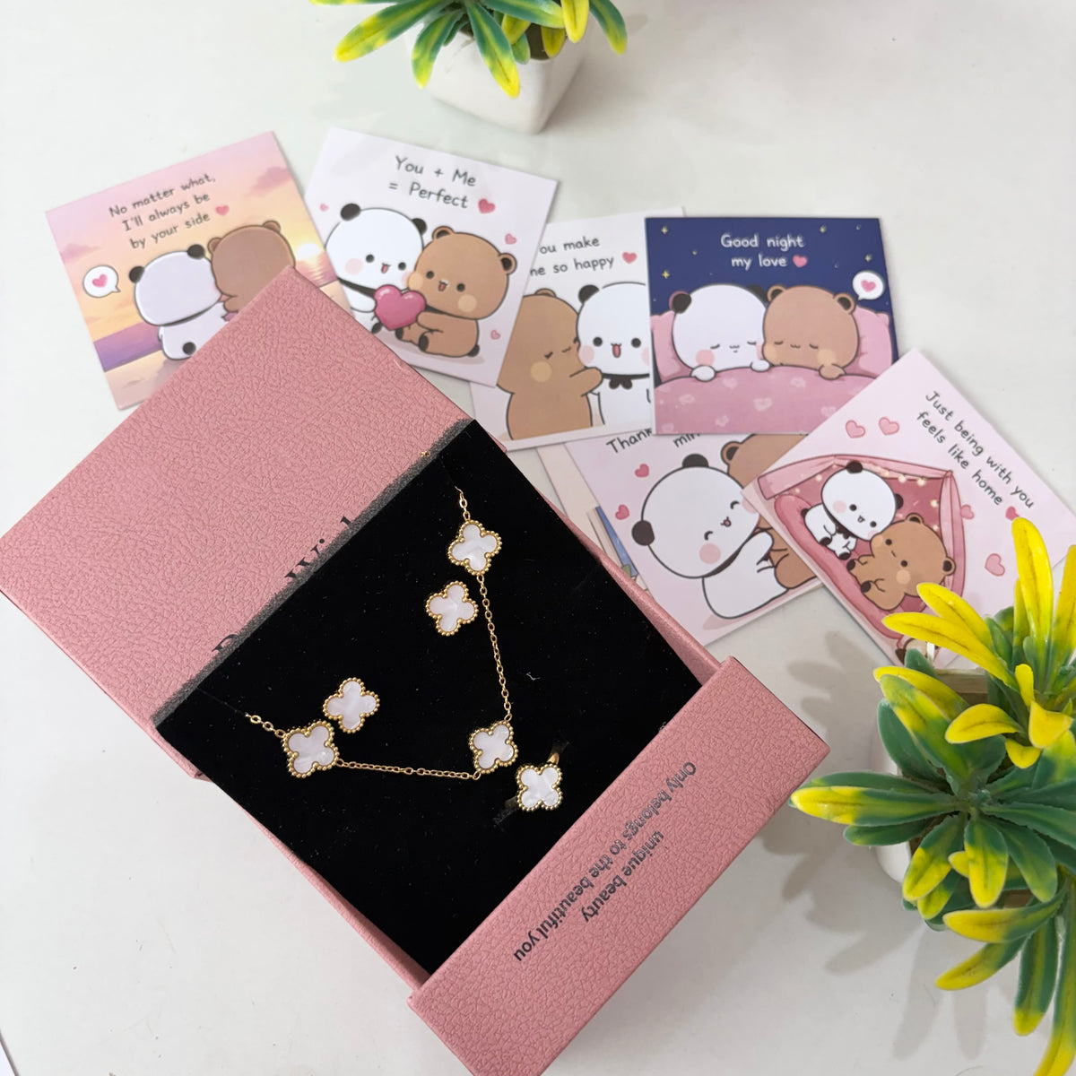 Jewellery Set with Ring ( Clover )