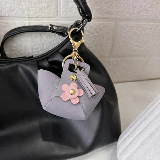 Mini Floral Lilac Bag Charm