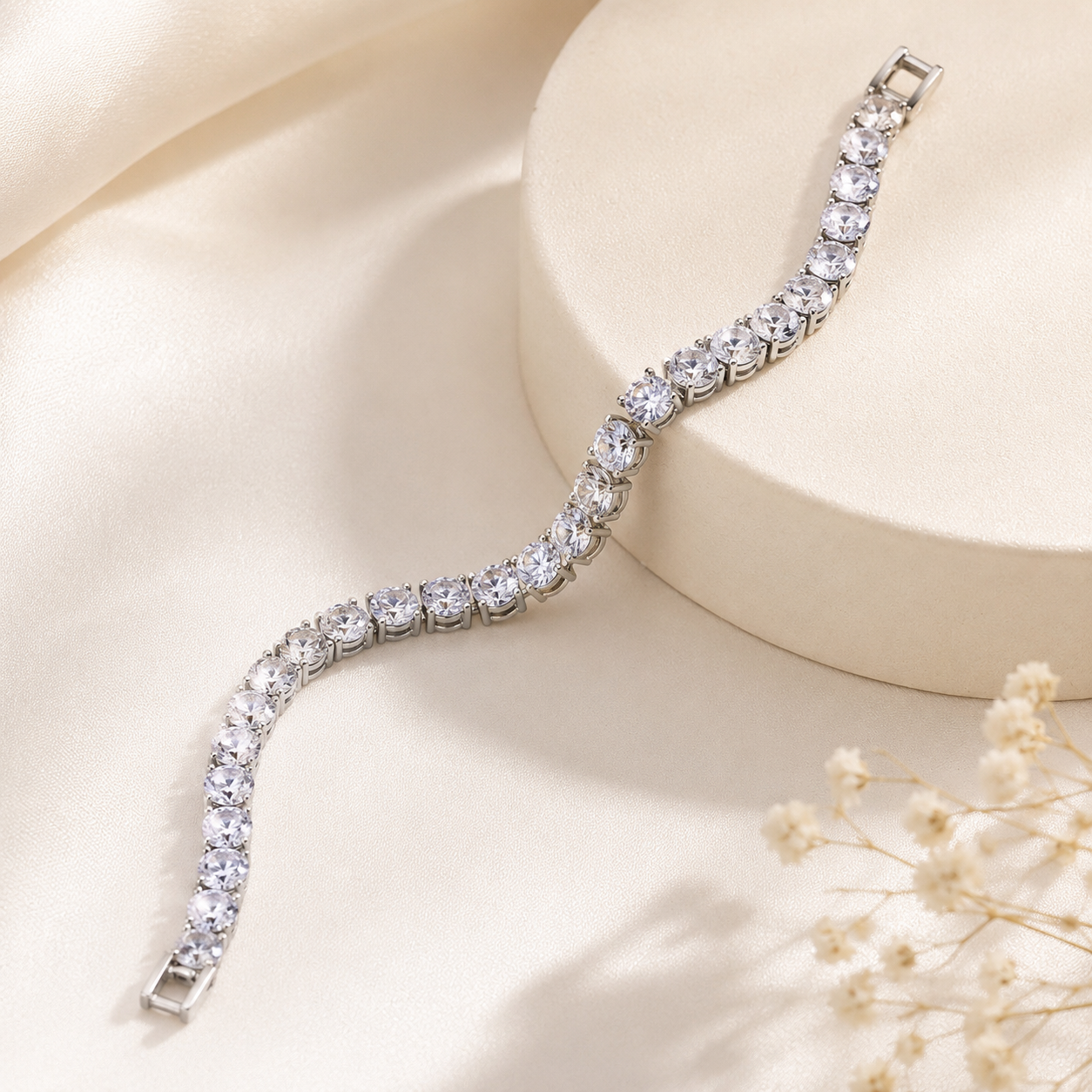 Tennis Bracelet ( Silver )