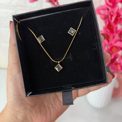 Minimal Jewellery Set - Black