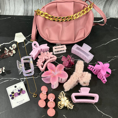 Cute Pink Hamper ( with HandBag )