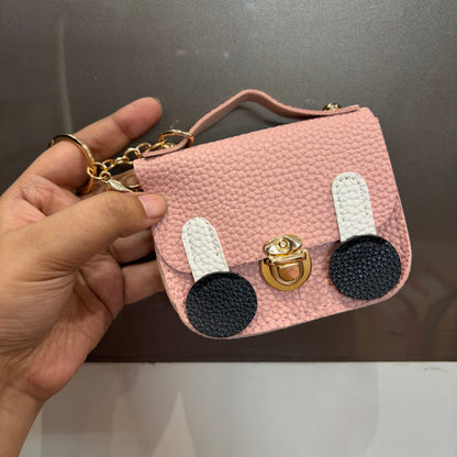 Big Leather Bag Charm - Pink