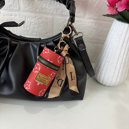 Red Tube Bag Charm
