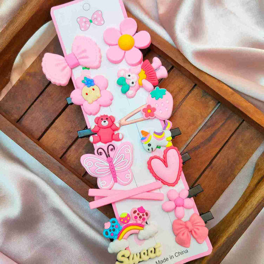 Card of 14 Clips - Pink
