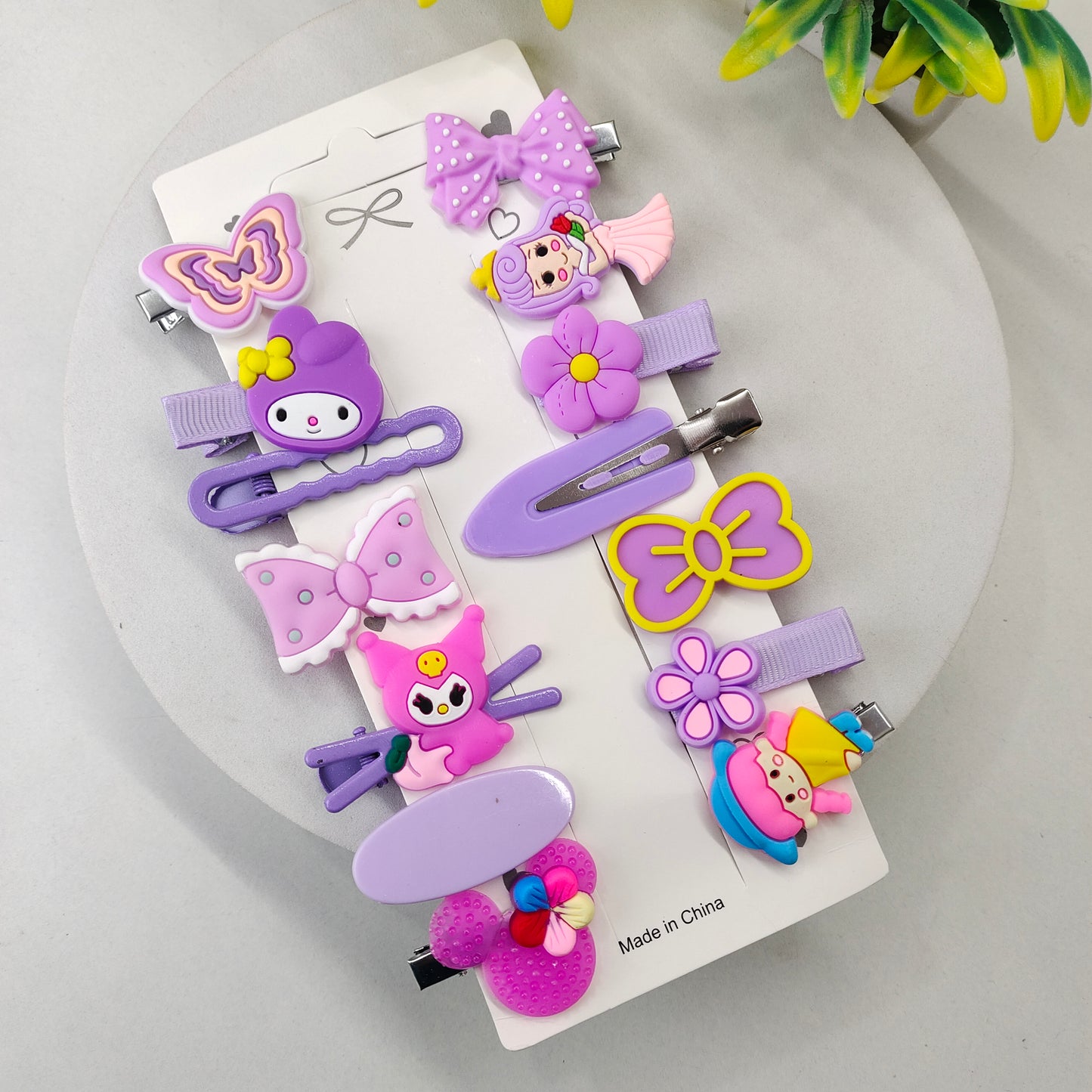 Card of 14 Clips - PURPLE