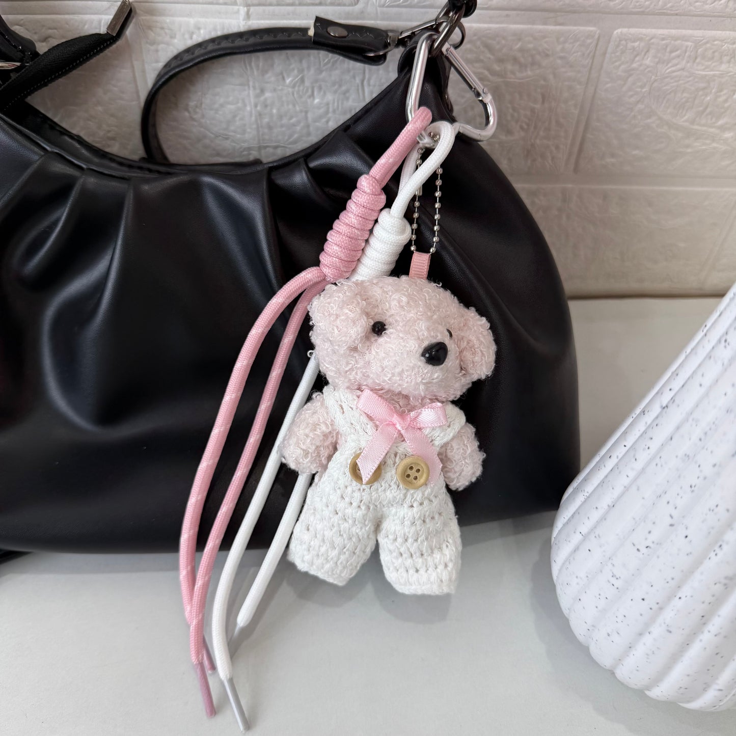 Cute Pink Teddy Bag Charm