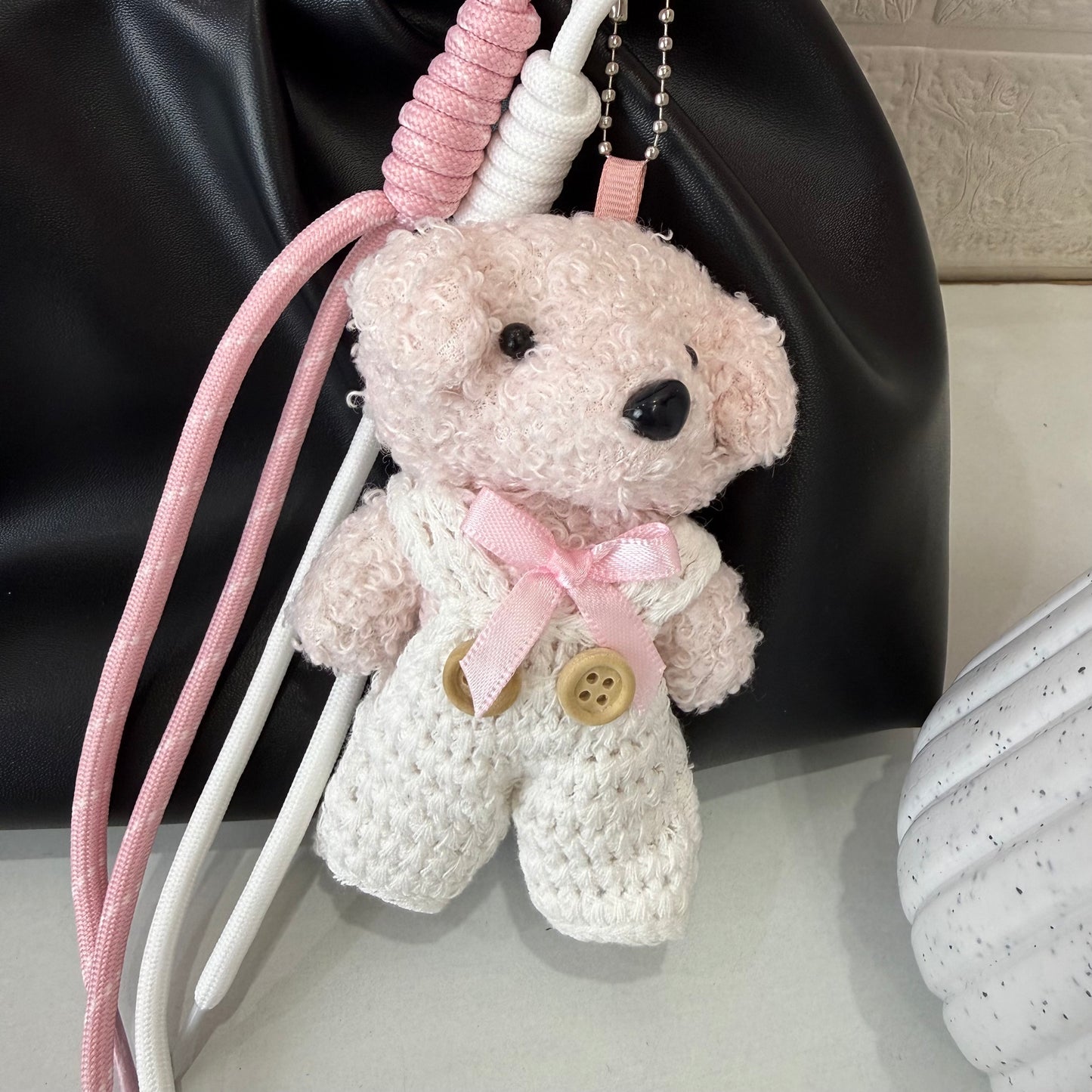 Cute Pink Teddy Bag Charm