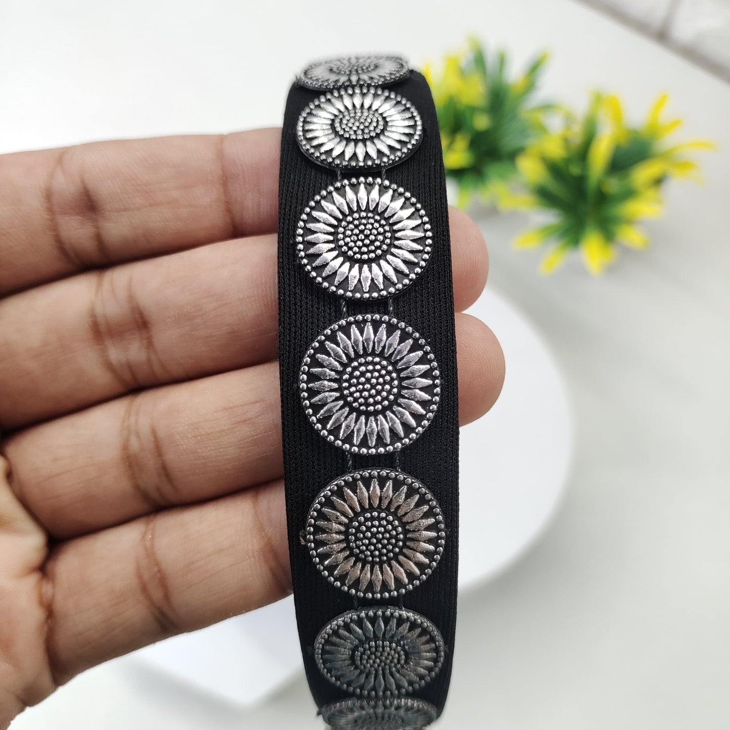 Wide Navratri Headband - Mandala