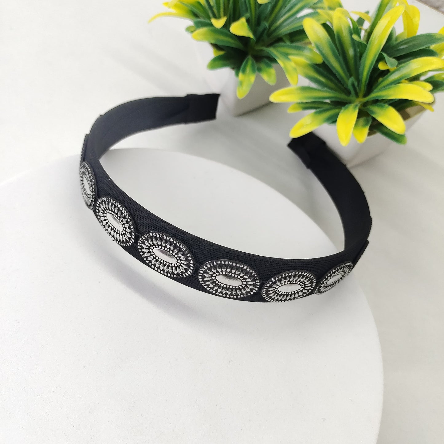 Wide Navratri Headband - Oval