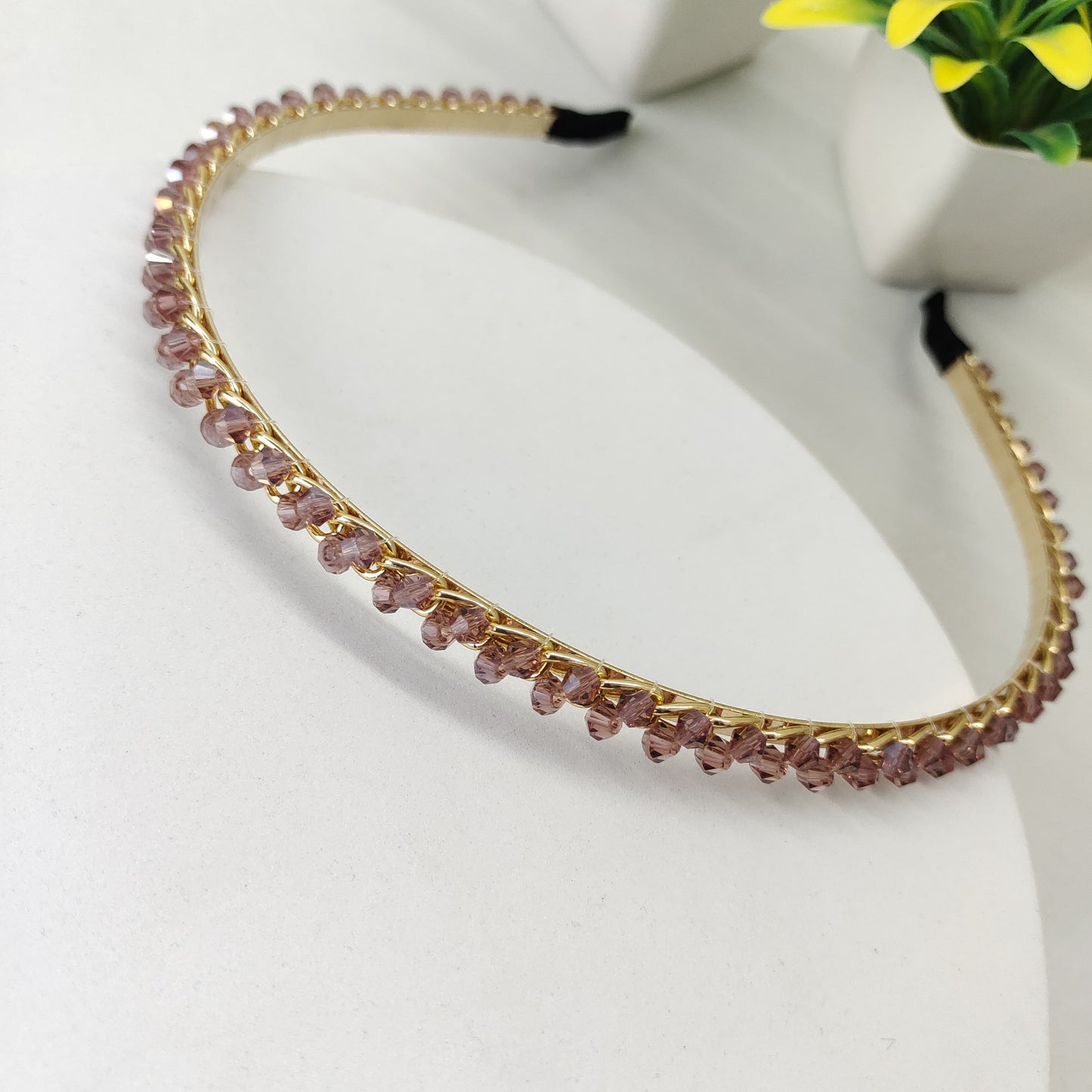 Stone Pearled Headband - Spiral