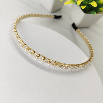 Stone Pearled Headband - Spiral