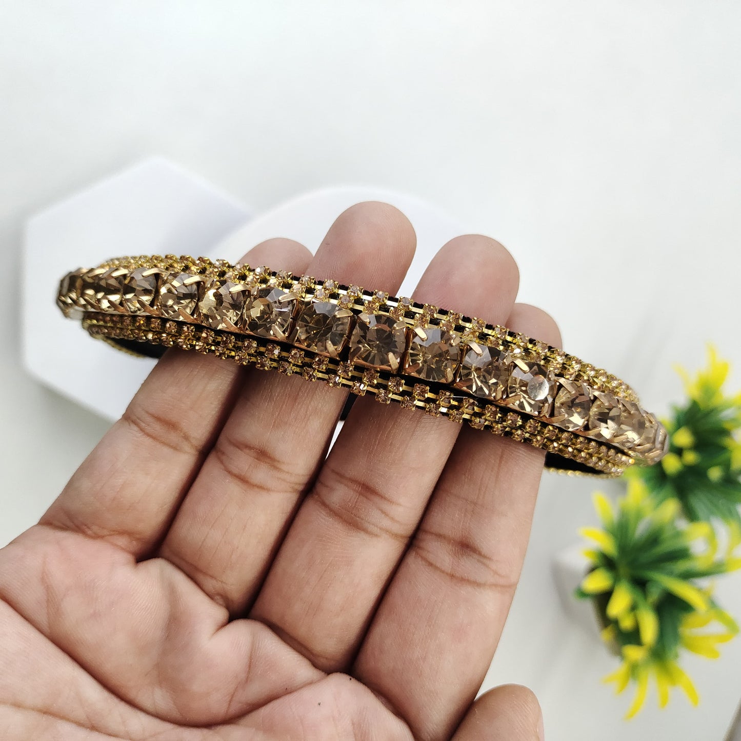 RhineStone Headband - Golden