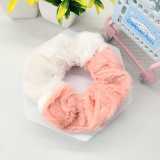 Soft Scrunchie - OrangeWhite