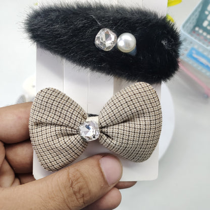 Fur Pins with bow