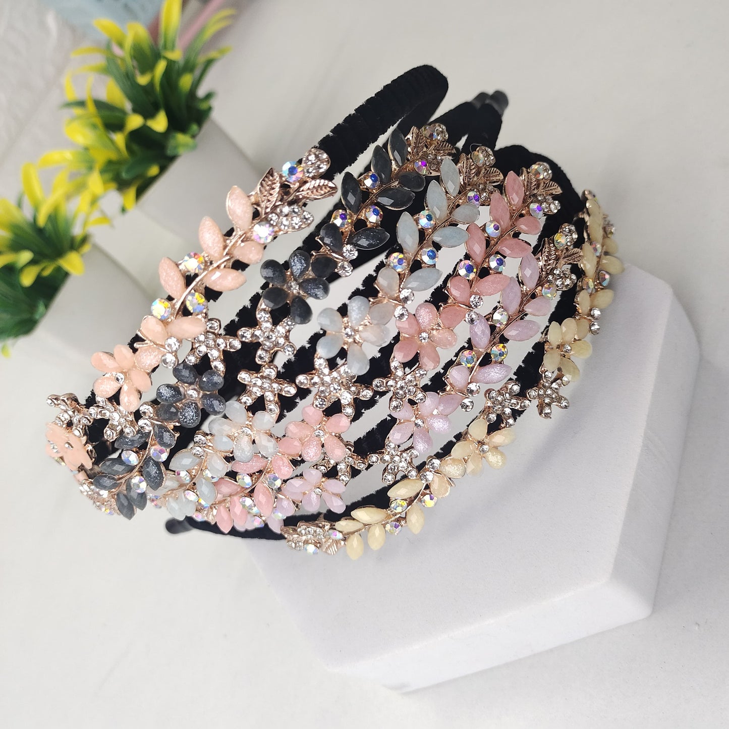 Crystal Flowery Headband