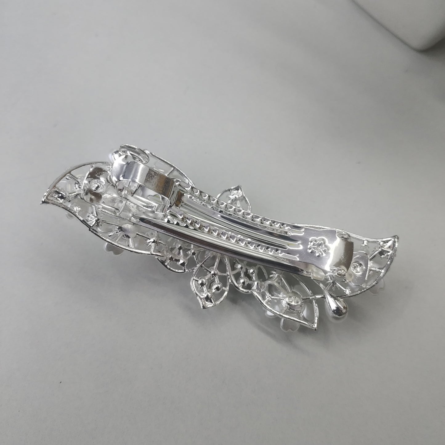 RhineStone barrette - White