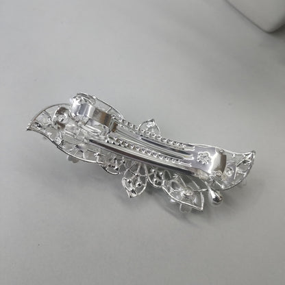 RhineStone barrette - White