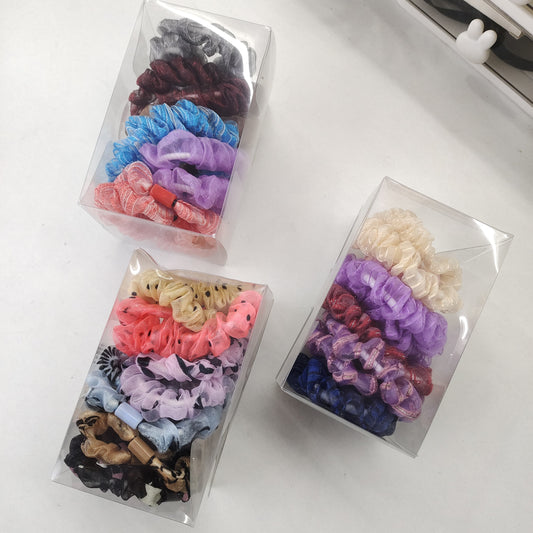 Organza Scrunchie - Set of 10