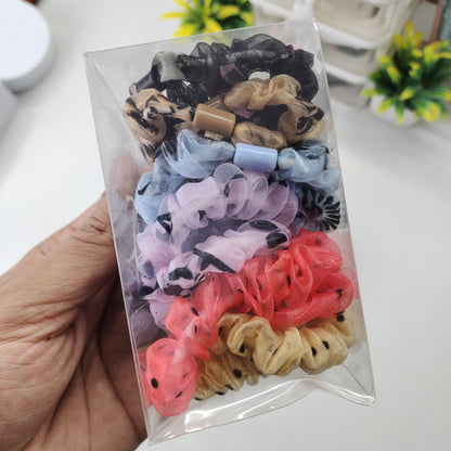 Organza Scrunchie - Set of 10