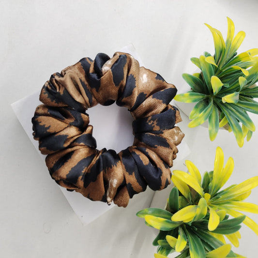 Satin Scrunchie - Tiger Print