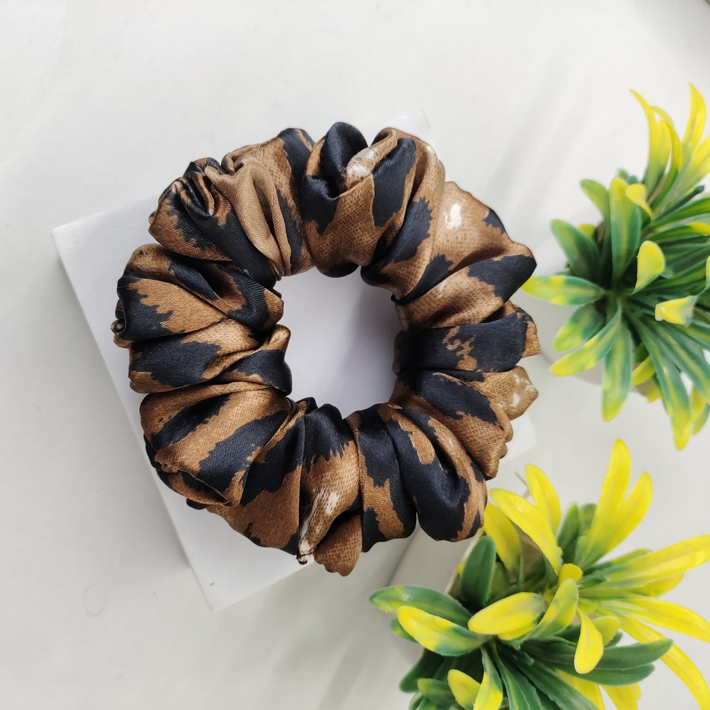 Satin Scrunchie - Tiger Print