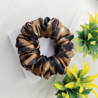 Satin Scrunchie - Tiger Print